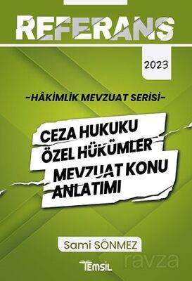 Referans Ceza Hukuku Özel Hükümler Mevzuat Konu Anlatımı - 1