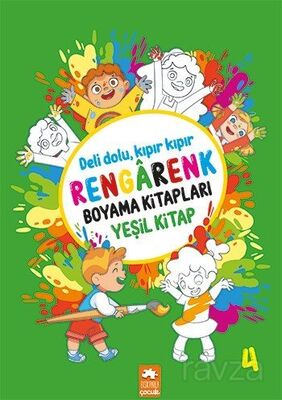 Rengarenk Boyama Kitabı Serisi / Rengarenk Boyama Kitabı 4 (Yeşil Kitap) - 1