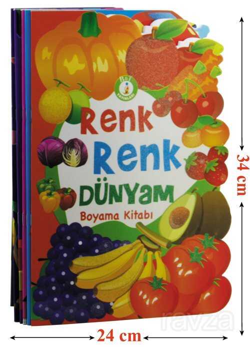 Renk Renk Dünyam Boyama Kitabı - Şekilli Kesim (5 Kitap) - 5