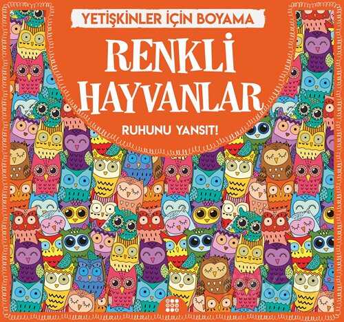 Renkli Hayvanlar / Yetişkinler İçin Boyama - Dokuz Yayınları (Konya)