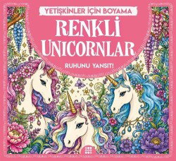 Renkli Unicornlar / Yetişkinler İçin Boyama - Dokuz Yayınları (Konya)