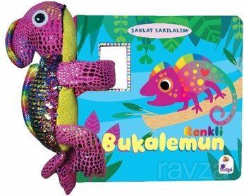 Şaklat Sarılalım Renkli Bukalemun (Oyuncaklı Kitap) - 1