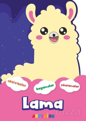 Şekilli Hayvanlar Serisi / Lama Aktivite Boyama Çıkartma Kitabı - 1