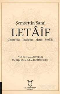 Şemsettin Sami Letaif - Akademisyen Kitabevi