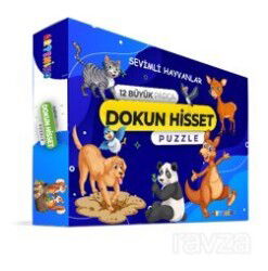 Sevimli Hayvanları 12 Büyük Parça Dokun Hisset Puzzle - Artenino Yayıncılık