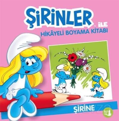 Şirinler ile Hikayeli Boyama Kitabı / Şirine - 1