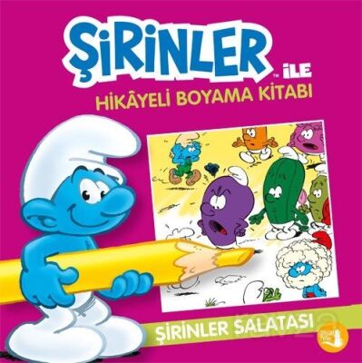 Şirinler ile Hikayeli Boyama Kitabı / Şirinler Salatası - 1