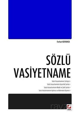 Sözlü Vasiyetname - 1