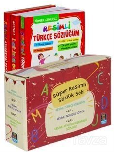 Süper Resimli Sözlük Seti Türkçe-İngilizce Atasözleri (3 Kitap-Kutulu) Tdk Uyumlu - 1