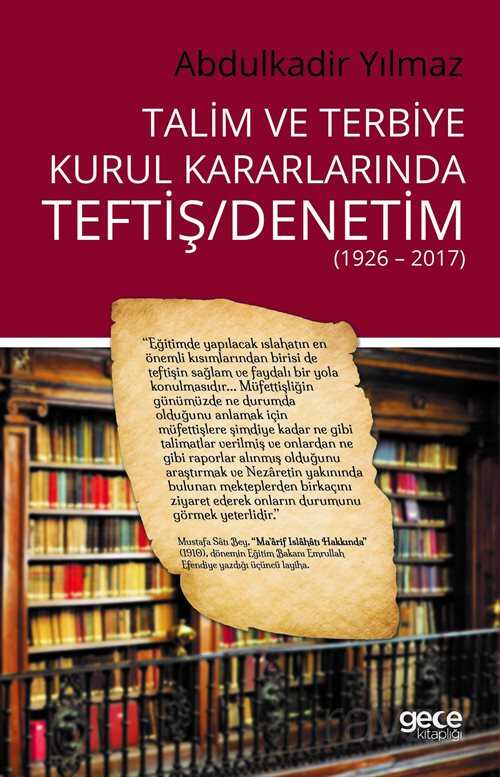 Talim ve Terbiye Kurul Kararlarında Teftiş/Denetim (1926-2017) - 1