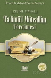 Talimül Müteallim Medrese Usulü Kelime Manalı - Kitap Kalbi Yayıncılık