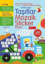 Taşıtlar Mozaik Sticker Kitabı Sayılara Göre 3 - 7 - Piar Kids