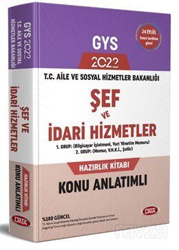 T.C. Aile ve Sosyal Hizmet Bakanlığı GYS Şef ve İdari Hizmetler Konu Anlatımlı - 1