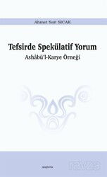 Tefsirde Spekülatif Yorum - Araştırma Yayınları (Ankara)