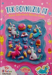 Tek Boynuzlu At Balon Çıkartmalı Aktivite Kitabı - 1