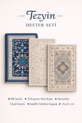 Tezyin Etnik Desen Üçlü Defter Seti Çizgili A5 - Hobbi Tasarim