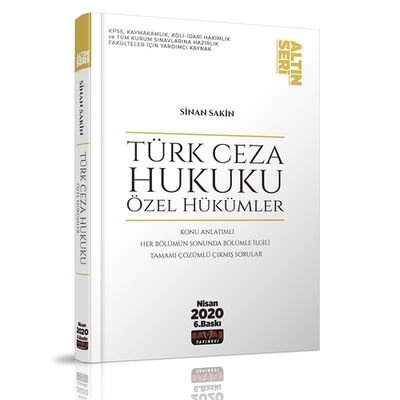 Türk Ceza Hukuku Özel Hükümler Altın Seri - 1