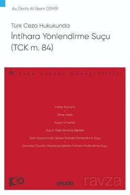 Türk Ceza Hukukunda İntihara Yönlendirme Suçu (TCK m. 84) - 1