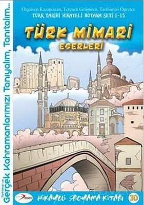 Türk Mimari Eserleri / Hikayeli Boyama Kitabı -10 - 1