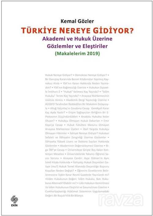 Türkiye Nereye Gidiyor? - Ekin Kitabevi Yayınları (Bursa)