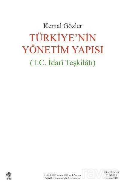 Türkiye'nin Yönetim Yapısı (T. C. İdari Teşkilatı) - 1