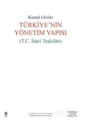 Türkiye'nin Yönetim Yapısı (T.C. İdari Teşkilatı) - 1