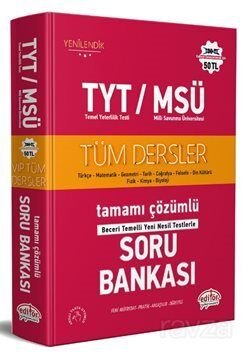 TYT - MSÜ Tüm Dersler Tamamı Çözümlü Soru Bankası - 1