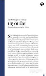 Üç Ölüm - Turkuvaz Kitap