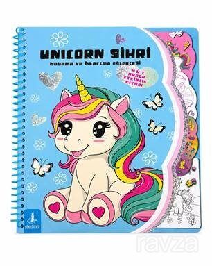 Unicorn Sihri Boyama ve Çıkartma Eğlencesi (Spiralli) - 1