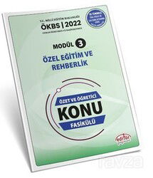 Uzman ve Başöğretmen Modül 3 Özel Eğitim ve Rehberlik Konu Fasikülü - Editör Yayınları