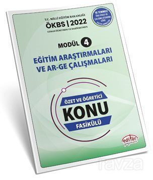 Uzman ve Başöğretmen Modül 4 Eğitim Araştırmaları ve Ar-Ge Çalışmaları Konu Fasikülü - 1