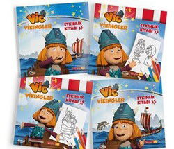 Vikingler Etkinlik Kitapları Seti / Boya Yaz Çiz Bul (4 Kitap) - Burhan Yayınları