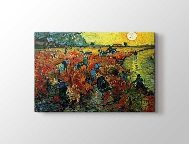 Vincent van Gogh - Red Vineyards Tablo |60 X 80 cm| - 1