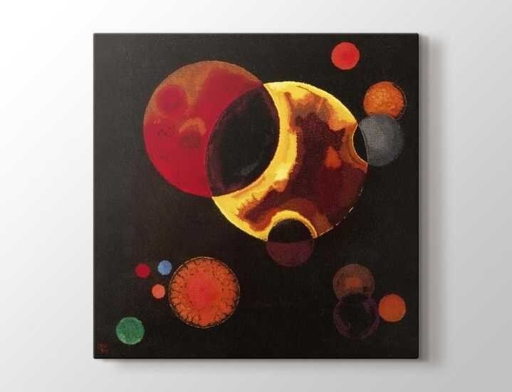 Wassily Kandinsky - Heavy Circles Tablo |60 X 80 cm| - 1