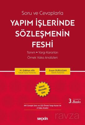 Yapım İşlerinde Sözleşmenin Feshi - 1