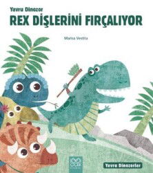 Yavru Dinozor Rex Dişlerini Fırçalıyor - 1001 Çiçek Kitaplar