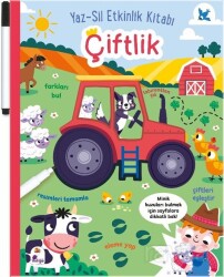 Yaz-Sil Etkinlik Kitabı Çiftlik (Kalemli) - İndigo Çocuk