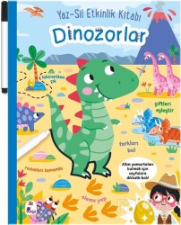 Yaz-Sil Etkinlik Kitabı Dinozorlar (Kalemli) - İndigo Çocuk