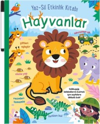 Yaz-Sil Etkinlik Kitabı Hayvanlar (Kalemli) - İndigo Çocuk
