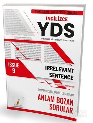 YDS İngilizce Irrelevant Sentence Issue 9 - 1