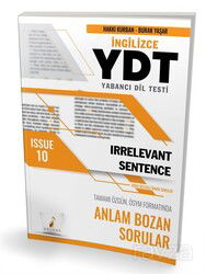 YDT İngilizce Irrelevant Sentence Issue 10 - Pelikan Tıp Teknik Yayınları