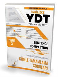 YDT İngilizce Sentence Completion Issue 3 - Pelikan Tıp Teknik Yayınları