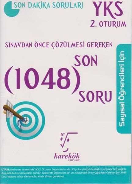 YKS Sınavdan Önce Çözülmesi Gereken Son 1048 Soru Sayılsal Öğrenciler İçin - 1