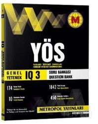 YÖS IQ Soru Bankası 3 - Metropol Dersaneleri Yayınları (Ankara)