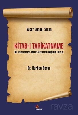 Yusuf Sünbül Sinan Kitab-ı Tarikatname - 1